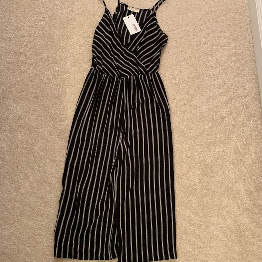 NWT Millibon Black & White Striped Jumpsuit